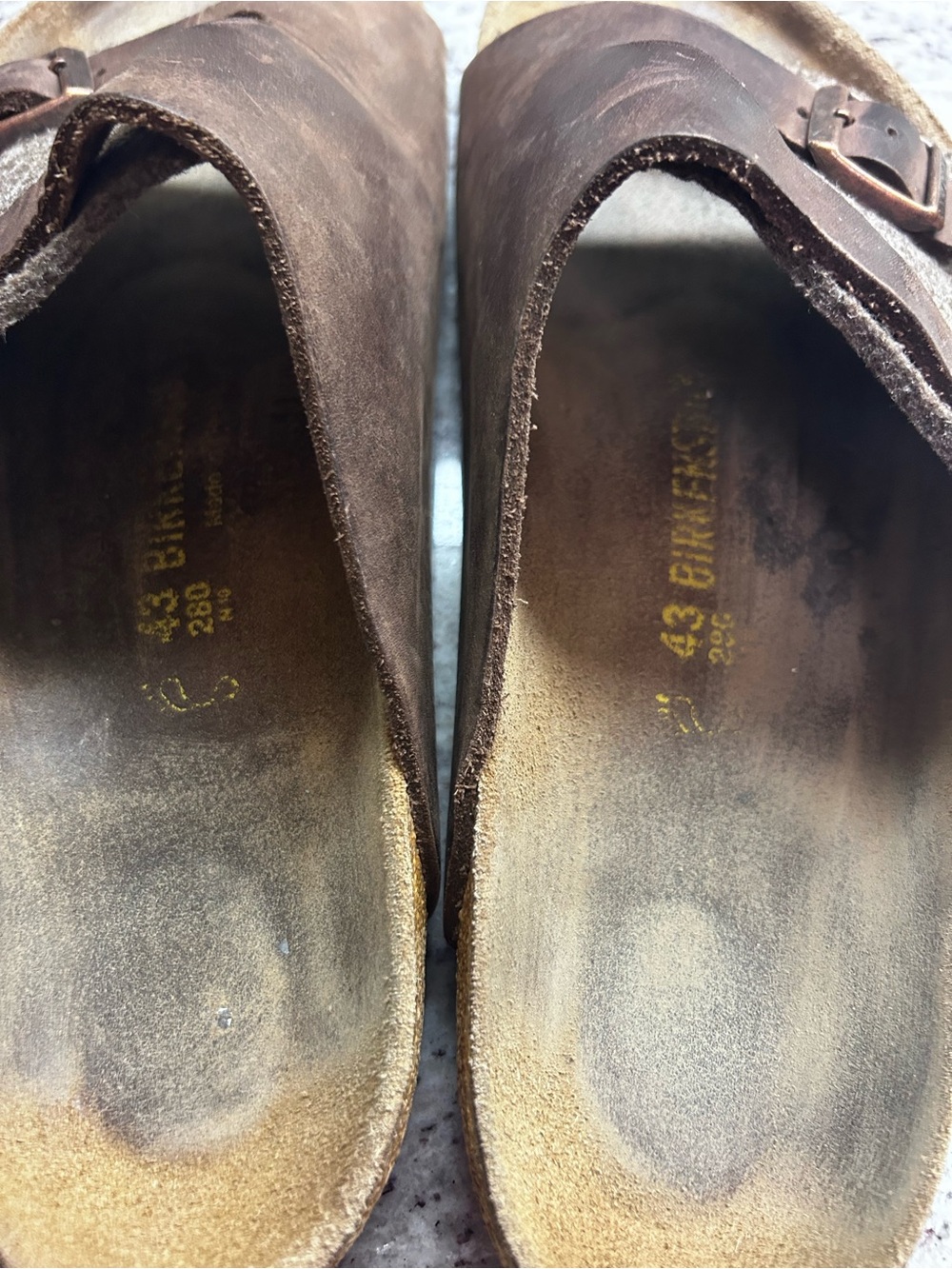 Birkenstock Mens Brown zurich Two-Buckle Slide Sandals size 10 - Picture 8 of 8